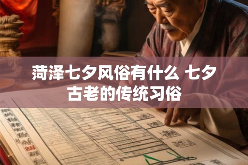 菏泽七夕风俗有什么 七夕古老的传统习俗