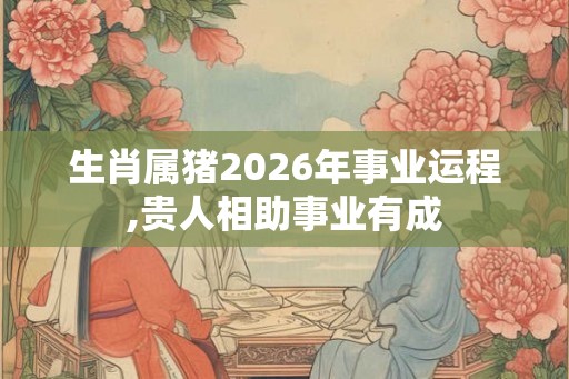 生肖属猪2026年事业运程,贵人相助事业有成