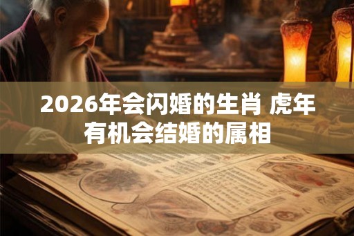 2026年会闪婚的生肖 虎年有机会结婚的属相
