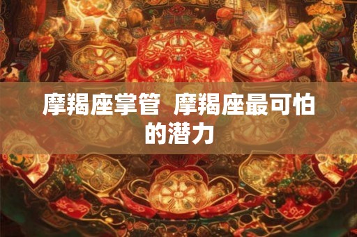 摩羯座掌管  摩羯座最可怕的潜力