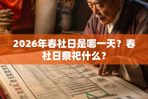 2026年春社日是哪一天？春社日祭祀什么？