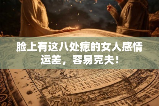 脸上有这八处痣的女人感情运差，容易克夫！
