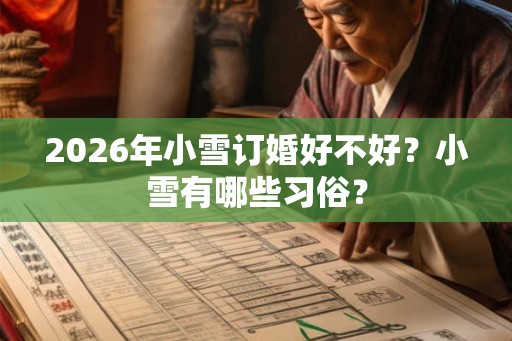 2026年小雪订婚好不好？小雪有哪些习俗？