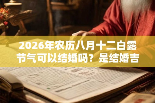 2026年农历八月十二白露节气可以结婚吗？是结婚吉日吗？