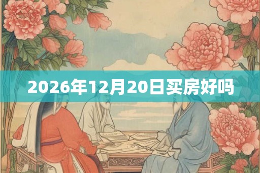 2026年12月20日买房好吗