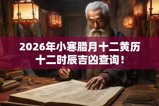 2026年小寒腊月十二黄历十二时辰吉凶查询! 2026年小寒腊月十二黄历十二时辰吉凶查询!
