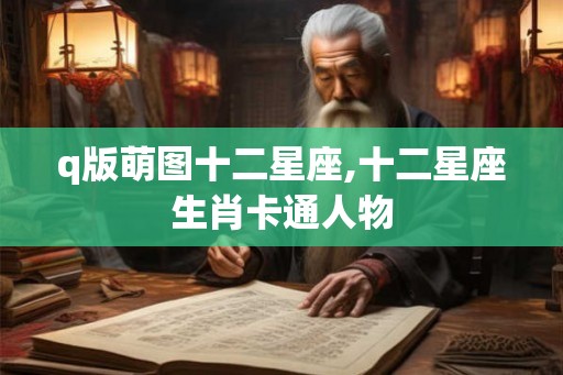 q版萌图十二星座,十二星座生肖卡通人物