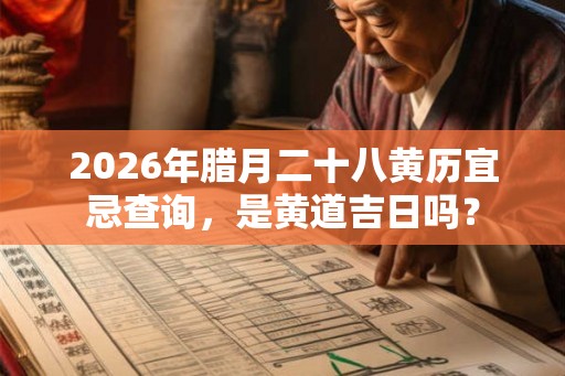 2026年腊月二十八黄历宜忌查询，是黄道吉日吗？