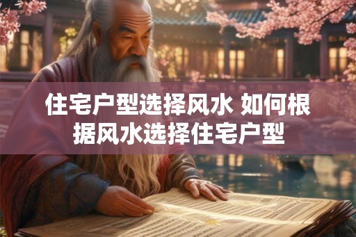 住宅户型选择风水 如何根据风水选择住宅户型