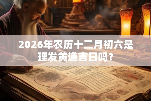 2026年农历十二月初六是理发黄道吉日吗？