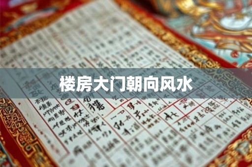 楼房大门朝向风水