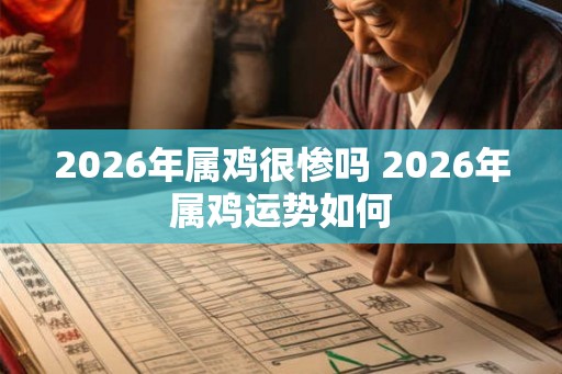 2026年属鸡很惨吗 2026年属鸡运势如何
