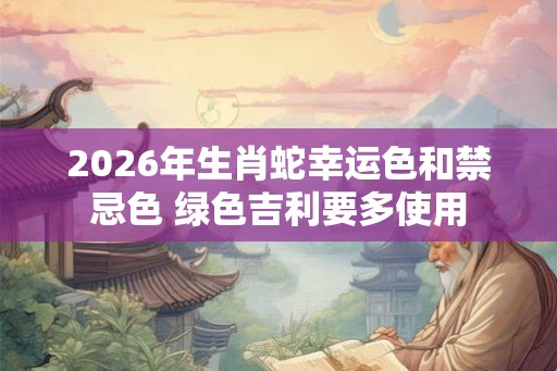 2026年生肖蛇幸运色和禁忌色 绿色吉利要多使用