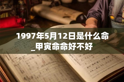 1997年5月12日是什么命_甲寅命命好不好