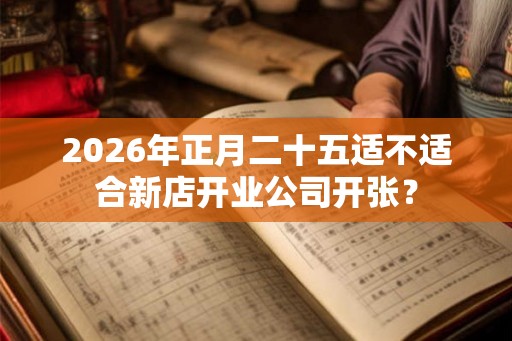 2026年正月二十五适不适合新店开业公司开张？