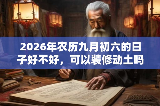 2026年农历九月初六的日子好不好,可以装修动土吗? 2026年农历九月初六的日子好不好,可以装修动土吗?