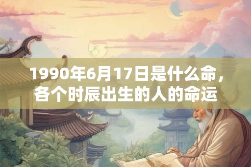 1990年6月17日是什么命,各个时辰出生的人的命运 1990年6月17日是什么命,各个时辰出生的人的命运