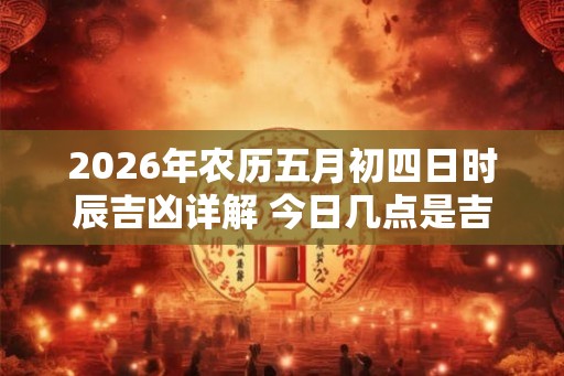 2026年农历五月初四日时辰吉凶详解 今日几点是吉时