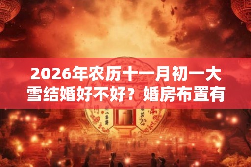 2026年农历十一月初一大雪结婚好不好？婚房布置有何讲究？