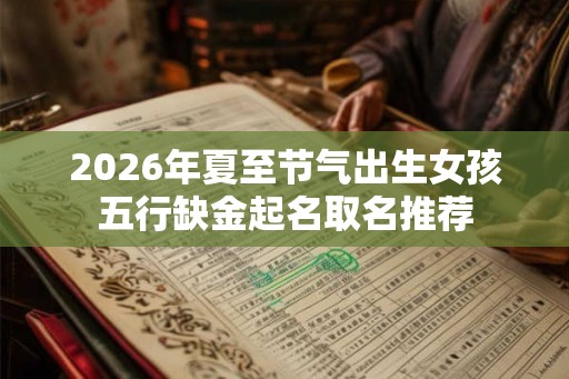 2026年夏至节气出生女孩五行缺金起名取名推荐