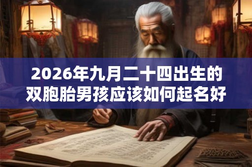 2026年九月二十四出生的双胞胎男孩应该如何起名好，五行属什么