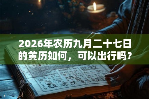 2026年农历九月二十七日的黄历如何，可以出行吗？