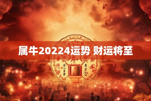 属牛20224运势 财运将至