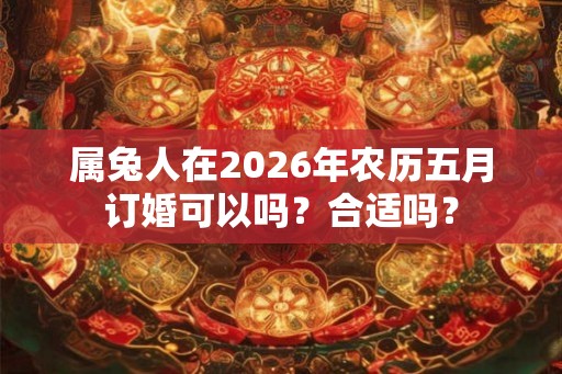 属兔人在2026年农历五月订婚可以吗？合适吗？