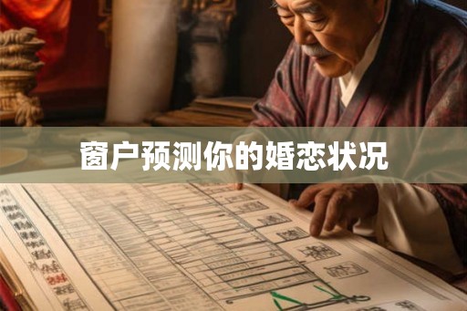 窗户预测你的婚恋状况