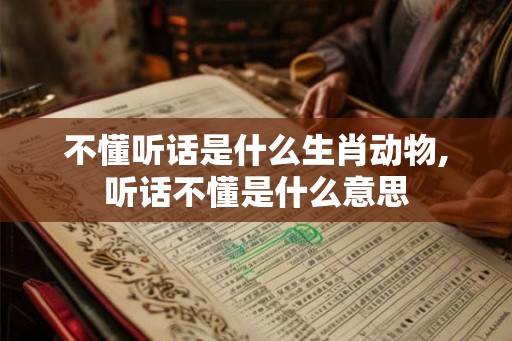 不懂听话是什么生肖动物,听话不懂是什么意思 不懂听话是什么生肖动物,听话不懂是什么意思