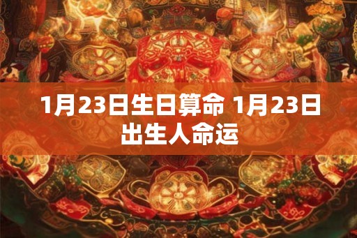 1月23日生日算命 1月23日出生人命运