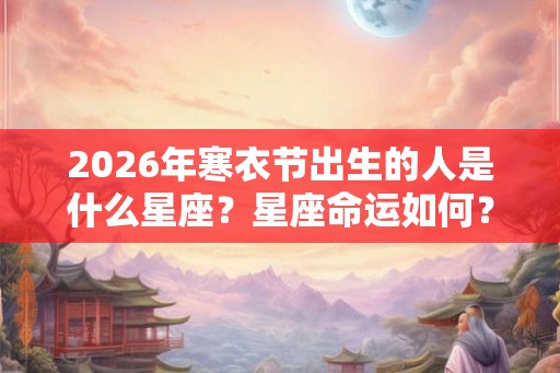 2026年寒衣节出生的人是什么星座？星座命运如何？