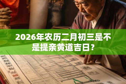 2026年农历二月初三是不是提亲黄道吉日? 2026年农历二月初三是不是提亲黄道吉日?