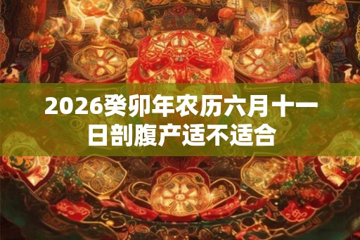 2026癸卯年农历六月十一日剖腹产适不适合 2026癸卯年农历六月十一日剖腹产适不适合