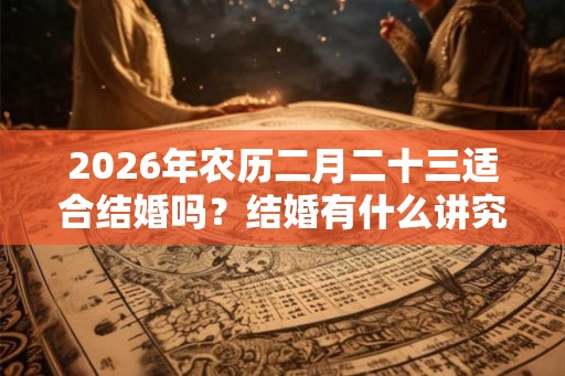 2026年农历二月二十三适合结婚吗？结婚有什么讲究？