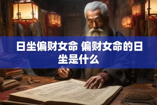日坐偏财女命 偏财女命的日坐是什么