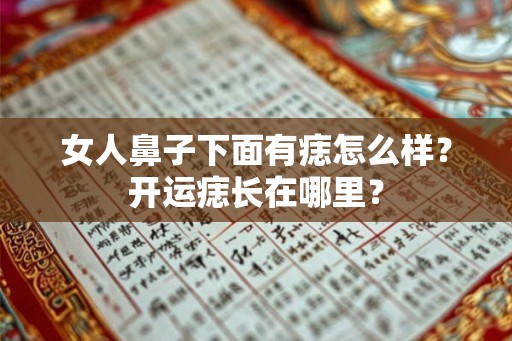 女人鼻子下面有痣怎么样?开运痣长在哪里? 女人鼻子下面有痣怎么样?开运痣长在哪里?
