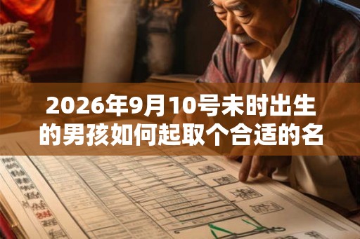 2026年9月10号未时出生的男孩如何起取个合适的名字，五行属什么