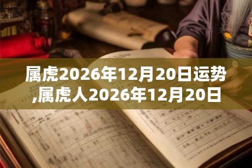 属虎2026年12月20日运势,属虎人2026年12月20日财运,生肖虎2026年12月20日运势