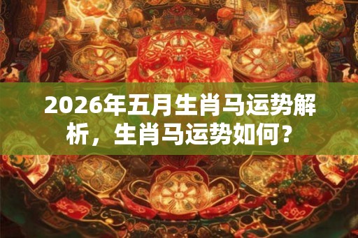 2026年五月生肖马运势解析，生肖马运势如何？