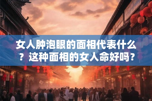 女人肿泡眼的面相代表什么？这种面相的女人命好吗？