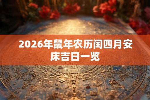 2026年鼠年农历闰四月安床吉日一览 2026年鼠年农历闰四月安床吉日一览