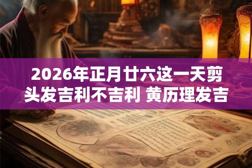 2026年正月廿六这一天剪头发吉利不吉利 黄历理发吉日查询
