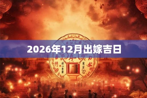 2026年12月出嫁吉日