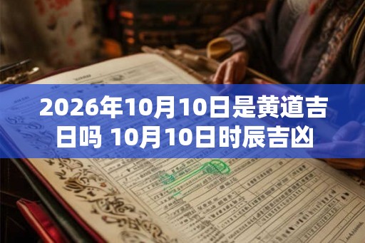 2026年10月10日是黄道吉日吗 10月10日时辰吉凶 2026年10月10日是黄道吉日吗 10月10日时辰吉凶