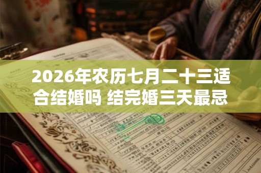 2026年农历七月二十三适合结婚吗 结完婚三天最忌讳什么