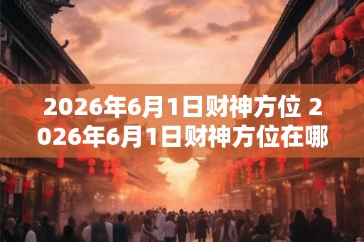 2026年6月1日财神方位 2026年6月1日财神方位在哪