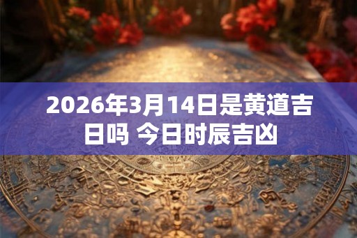 2026年3月14日是黄道吉日吗 今日时辰吉凶