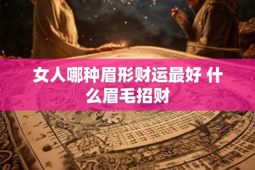 女人哪种眉形财运最好 什么眉毛招财
