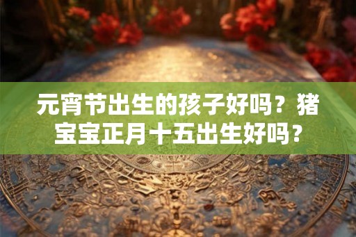 元宵节出生的孩子好吗？猪宝宝正月十五出生好吗？